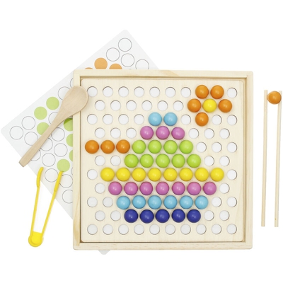 Clip Beads Math Game Set Giocattolo in legno Mano per bambini Bacchette cerebrali Formazione Insegnamento - AUGIENB