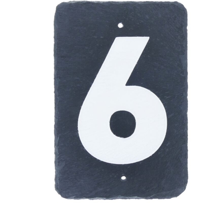 Numero 6 su ardesia 180x120mm marcatura - Primematik