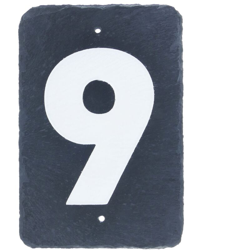 PrimeMatik - Numero 9 in ardesia 180x120mm marcatura en oferta