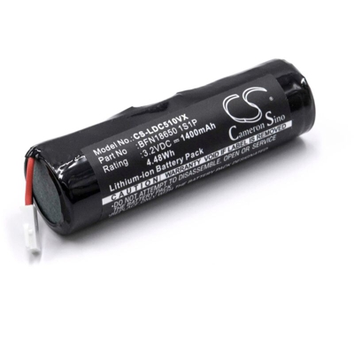 vhbw Li-Ion batteria 1400mAh (3.2V) per robot per pulire le finestre home cleaner come Leifheit BFN18650 1S1P