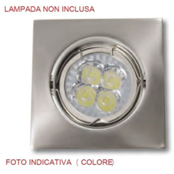 Faretti Quadr. Inc.Orien.X Led Gu10 Nikel Sat - LAMPO LIGHTING TECHOLOGY en oferta