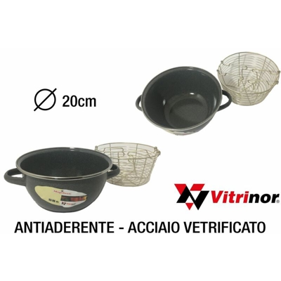 Friggitrice Con Cestello Cm.20 Acciaio Vetrificato X Induzione - BIGHOUSE IT