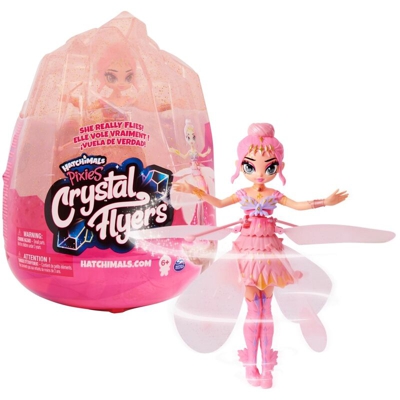 Spin-master - Hatchimals Pixies_Fatina volante Crystal Flyer rosa, per bambini dai 6 anni in su_6059523