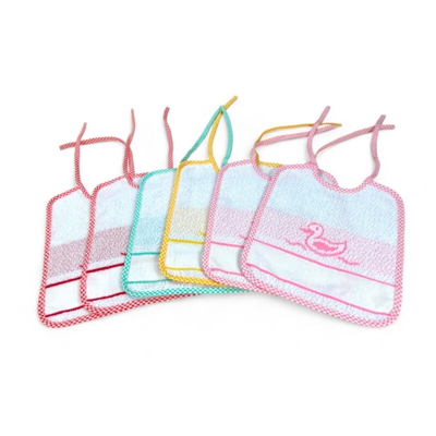 SET BAVAGLINI BAMBINA FEMMINA POPPY © cm. 20x24 bavaglio con lacci e tela AIDA - TEX FAMILY