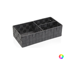 Scatola con scomparti Tessile (17 x 10 x 35 cm) Bianco - CLICCANDOSHOP precio