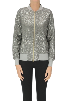 Sequined bomber jacket