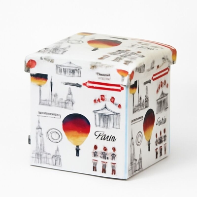 SoBuy Pouf, cubo, Baule, cesta della Biancheria, Germania, FSS41-K-DE