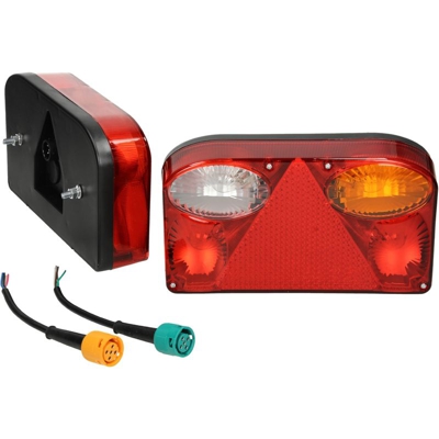2x Luci kit fanali rimorchio posteriori 12V 7 funzioni camion 5 pin furgone E11 - ECD GERMANY