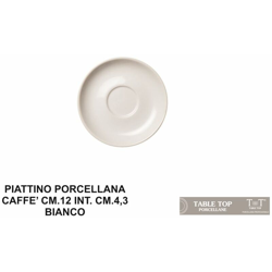 Piattino Porcellana Caffe' Cm.12 Int. Cm.4,3 - BIGHOUSE IT características