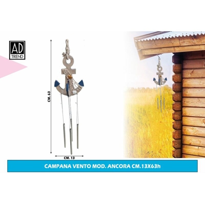 CAMPANA VENTO MOD. ANCORA CM.13X63h 2 COL. ASS. - BIGHOUSE IT