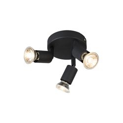 Faretto da soffitto/parete jeany - Moderno - Metallo - Nero - Tondo Max. 3 x Watt - Qazqa en oferta