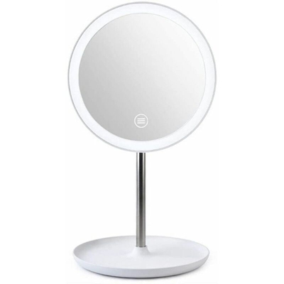Specchio trucco con luce led base girevole bianco make up illuminato touch 0246 - DRIWEI