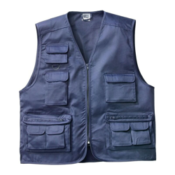 Gilet multitasche mod.navy tessuto cotone e poliestere - Salone precio