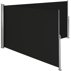 Doppia Tenda Laterale Con Cassonetto In Alluminio - Nero, 160 X 600 Cm precio