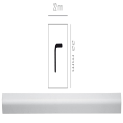 Paraspigolo Polist.Hd Bianco Mm. 22X22X3 Ml. - BOVELACCI en oferta