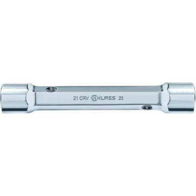 CHIAVE A TUBO DOPPIE ESAGONALI TIPO PESANTE CR-V MM.25X28 L.205 cromate - Klass