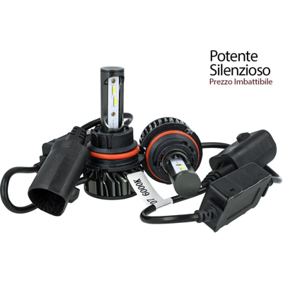 Kit Full Led Cob HB5 9007 HB1 9004 26W Reale 12V Con Ventola Raffrenddamento Silenziosa Attacco Regolabile 2200 Lumen - CARALL