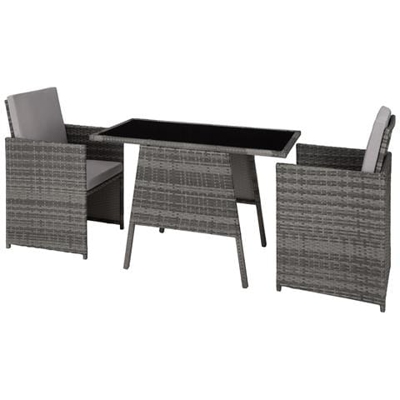 Salottino In Rattan Losanna - Grigio