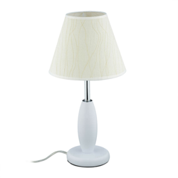 Lampada da Tavolo, Attacco E27 con Paralume in Stoffa, Abat Jour dal Design Classico, HxD: 45 x 23 cm, Beige - RELAXDAYS precio