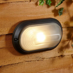 Lampada da Esterno Ovale Classica con Paratia Stile Palpebra - Nero IP54 60W - BIARD características