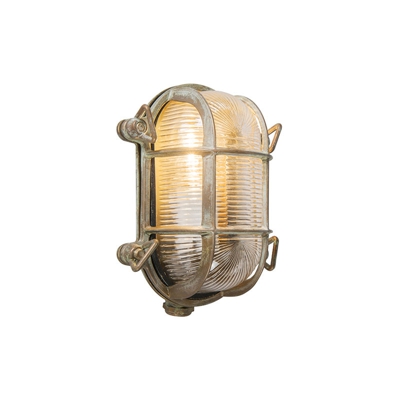 Lampada da soffitto/parete nautica - rustico - Acciaio,Vetro - Marrone - Ovale Max. 1 x Watt - Qazqa