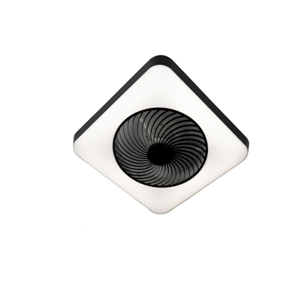 QAZQA Ventilatori da soffitto climo - Design - Plastico,Acciaio - Nero/Bianco - Quadrato Non sostituibile Max. 1 x 40 Watt