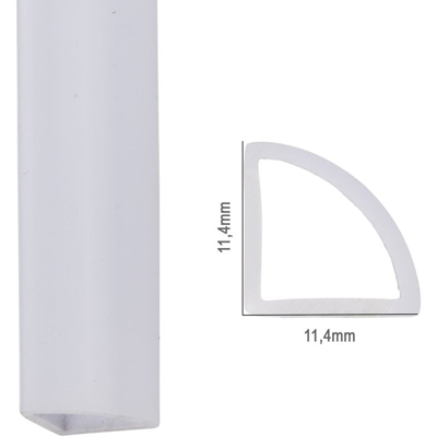 Profilo Policarbonato Per Striscia Led IP68 - Diffusore Latteo SU-IP002 x 2M (SU-IP002) - GREENICE