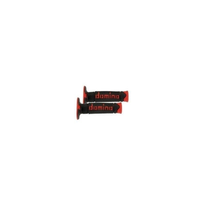 Manopole Off Road Nero/Rosso mm 119 - DOMINO