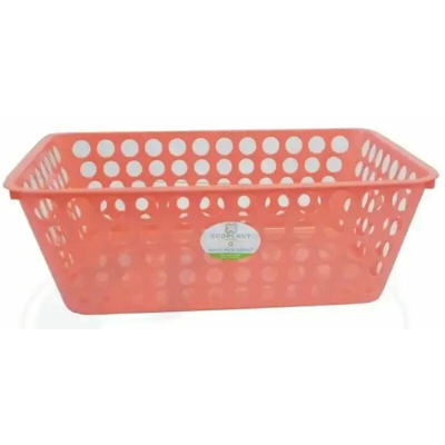 CESTO RETT.RE PORTAOGGETTI MODULA CM.42X29X13h ROSA CORALLO - BIGHOUSE IT