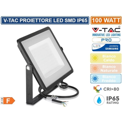 V-TAC VT-100 Faretto a LED per esterni 100 W LED bianchi luce diurna