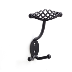 Appendiabiti da fissare alla parete o sui mobili, Ferro, Nero Forgia, 3 ganci. Marchio REI precio