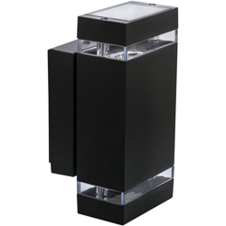 lampada da parete giardino 2 luci 220-240 volt CE GU10 IP44 interno nero quadrato kan 22440 - KANLUX precio