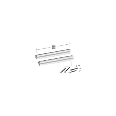KIT TRAVERSINI PER INSTALLAZIONE CASSETTA SU RINGHIERA IN ALLUMINIO ARGENTO MM.250 COD.11-004 - Silmec