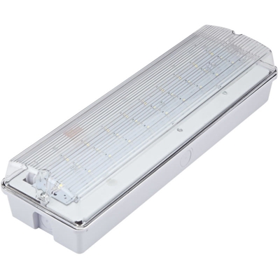 Biard - Luz de seguridad con lámpara de emergencia fija/no fija LED de 4W IP65
