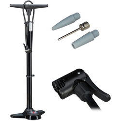 Pompa a Colonna, Professionale con Manometro, Testa Doppia Valvola, Verticale Universale,Adattatore,70 cm,nero - RELAXDAYS características
