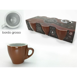 Tazzine Caffe' Conf. 6 Pz. S/Piatt. Marrone - BIGHOUSE IT en oferta