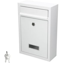 Casetta postale posta chiudibile a parete con serratura casella acciaio bianco - ECD GERMANY características