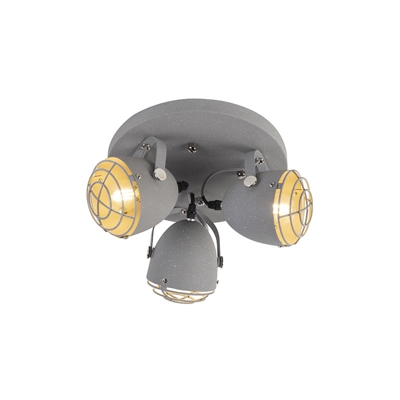 Faretto rubus - Industriale - Acciaio - Grigio - Cilindro/Tondo Max. 3 x Watt - Qazqa