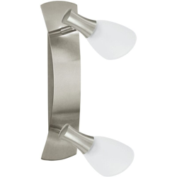 87358 - Plafoniera/applique in acciaio nichelato opaco e vetro acidato - Eglo precio