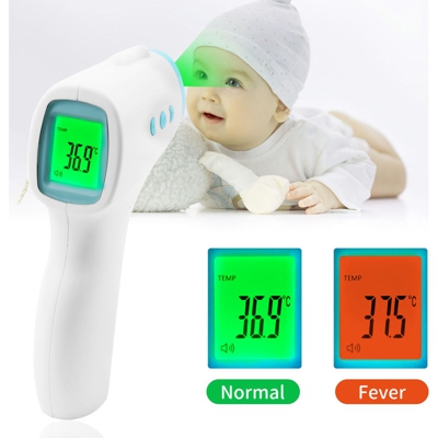 Termometro a infrarossi senza contatto, blu e bianco (spedizione senza batteria) - ASUPERMALL