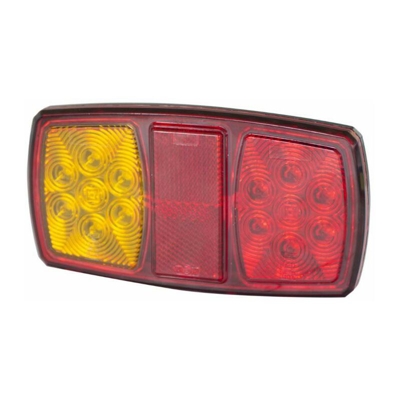 Luce posteriore sinistra Led 12 V 3 funzioni + riflettore 150x80 mm - LEM SELECT