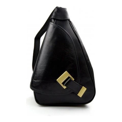 Pelle zaino da viaggio signore di sacchetto Mens Weekender nero