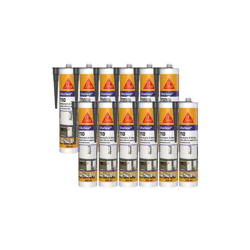 Set di 12 sigillanti siliconici per giunti di carpenteria - SIKA SikaSeal 109 Carpenteria - Antracite - 300ml en oferta