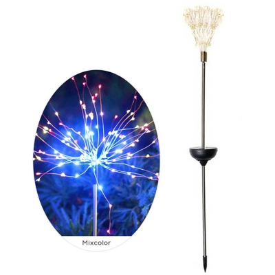 Luce solare per fuochi d'artificio con presa di terra, tipo rotondo, 8 modelli, colore, distanza della luce 10 cm, 120 luci, 1 PZ - ASUPERMALL
