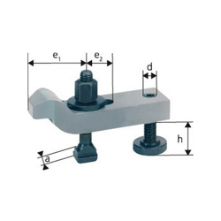 Flangia Contro La Vite Manovella Larghezza Supporto Regolabile. : Scanalatura: 18 Mm, Vite T-Scanalatura M16 X 18 X 125 Mm Di Larghezza. Feritoia 18 precio