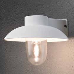 MANI, bella lampada a muro da esterno, bianca en oferta