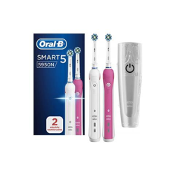 Oral-B SmartSeries Smart 5 5950 Adulto Spazzolino rotante-oscillante Bianco, Rosa precio