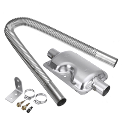 Diesel Auto Aria Parcheggio Riscaldamento 600 Millimetri Tubo Di Scarico 24 Millimetri Silenziatore Kit Silenziatore - ASUPERMALL características