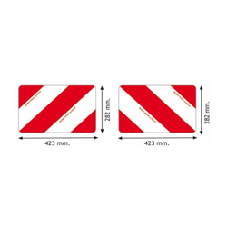 Kit 2 pannelli in alluminio per convoglio agricolo Francia 423x282x1 mm - LEM SELECT características
