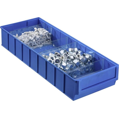 Allit 456570 Cassetta impilabile da magazzino (L x L x A) 185 x 500 x 81 mm Blu 1 pz.